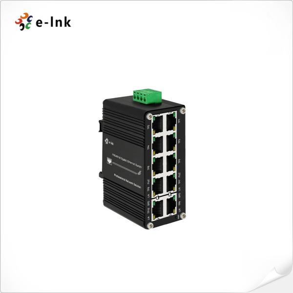 Mini-industriel 8 ports 10/100/1000T 802.3at PoE + 2 ports 10/100/1000T commutateur Ethernet compact