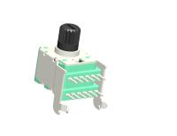 11 mm Rotary Singal Turn Potentiomètre en forme de rouleaux en acier PCB Lug 500VAC Quald Unité de type de montage horizontal