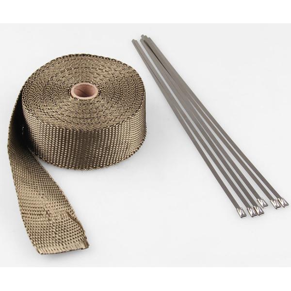 Honda / Suzuki Auto / Motorcycle Exhaust Slip On Mufflers With Basalt Fiber Titanium Wraps