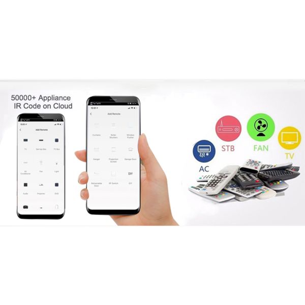 Tuya Smart Home Universal Remote Control Switch, DC 5V Relay Wifi IR RF, Tuya/Smartlife Compatible