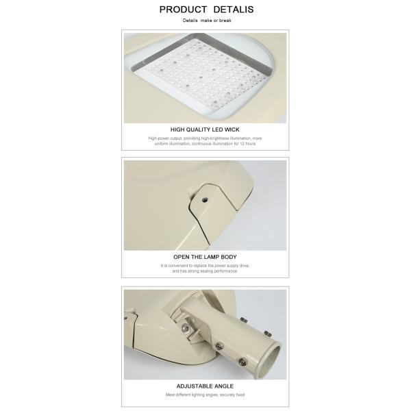 7000K Grey Black Outdoor LED Street Lights Long Lifetime 120W