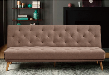 Fashion Embossing Decent Single Sofa Bed Recycle Foam For Young People