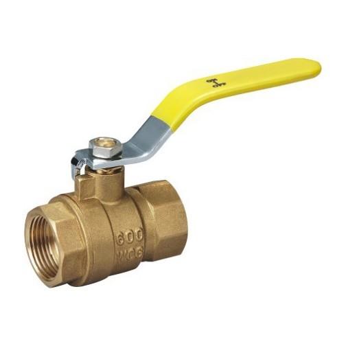 PN16 1-1/2 600WOG Water Brass Ball Valve Threaded PTFE Seats