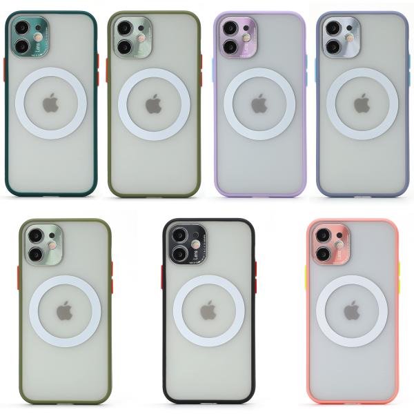8mm Induction Metal leans Magnetic Phone Case For 6.5 Inch IPhone