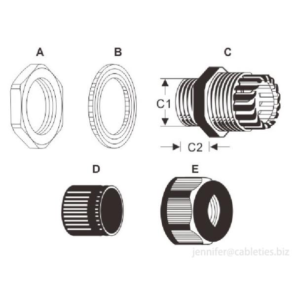 New Material Nylon Cable Gland PG7 PG9 PG11 PG16 IP68 Cable Gland for Junction Box