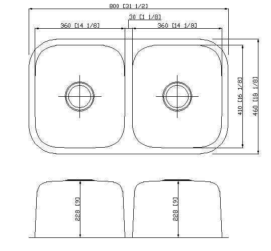 Кухонная раковина шара ресторана семьи Хандмаде двойная без Фаусет