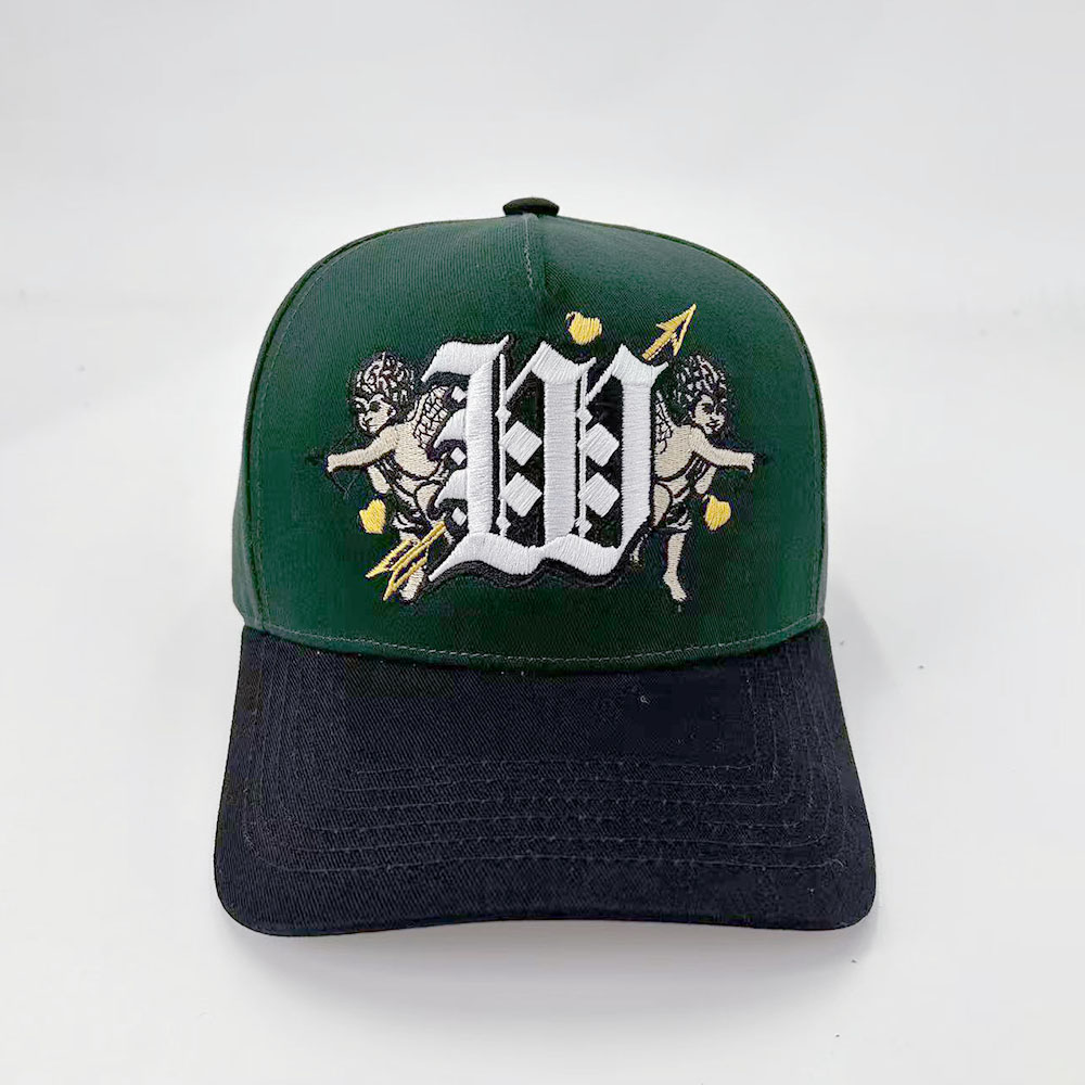 Personalized Embroidered 5 Baseball Caps Panel Mid Profile Custom Embroidery Cotton Trucker