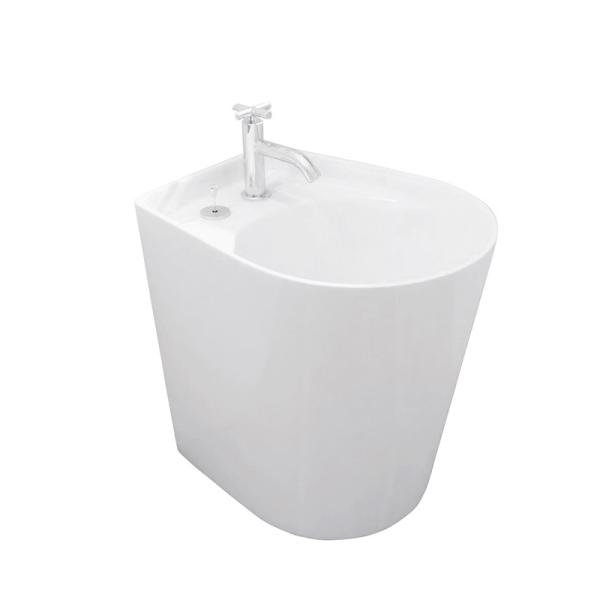 Cuba do espanador de Floorstanding, suporte completo vitrificado cerâmico do dissipador da cuba da lavagem