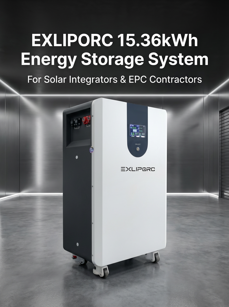 15kWh 51.2V LiFePO4 Lithium Battery Energy Storage System with 10000 Cycles for Solar Installers