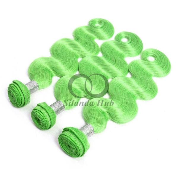 Green Body Wave Remy Human Hair Bundles Sew In Weave Bundles Brazilian Bundle Deals