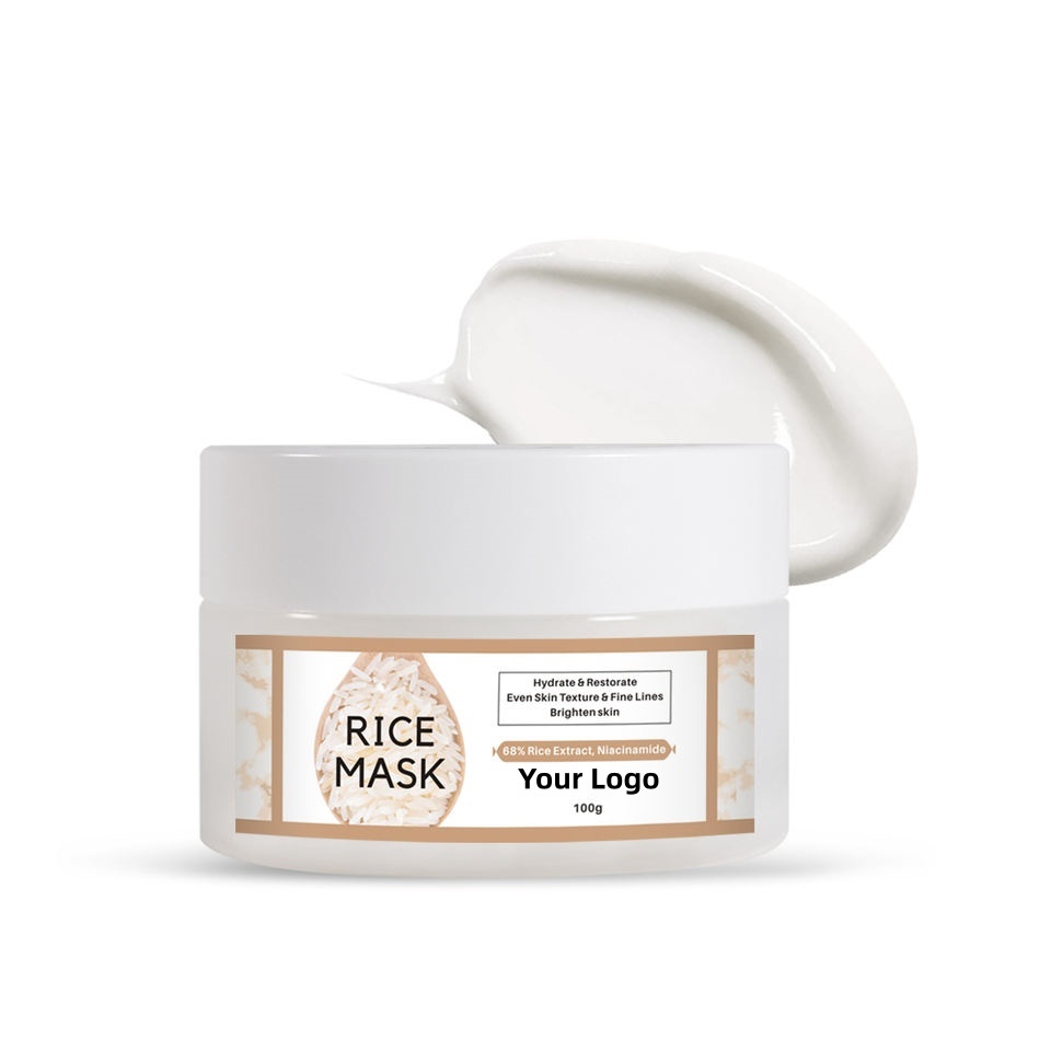 OEM ODM Rice Sleep facial mask Cream Cosmetics Skin Care Products Natural Whitening Moisturizing Jelly facial mask