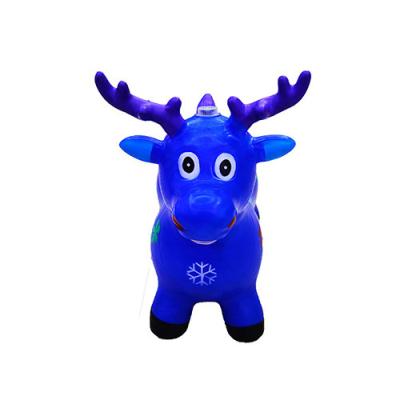 Musical Bouncing Animal Space Hopper Inflatable PVC Toy Bouncer For Kids