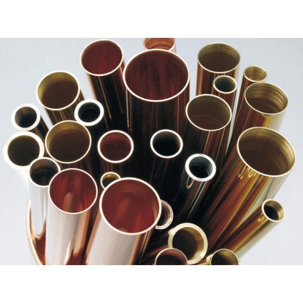 Straight Brass Round Tube , H60 H62 H68 Polished Brass Pipe For Industrial