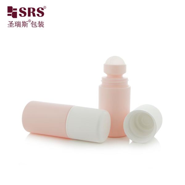 RPPC1-60ML Customize Pink Matte Plastic PP PCR Eco Friendly Material Antiperspirant Gel Roller Ball Bottle