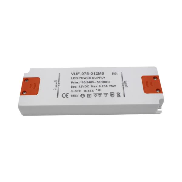 Электропитание водителя 12V 75W СИД напряжения тока пластикового случая постоянн для света прокладки