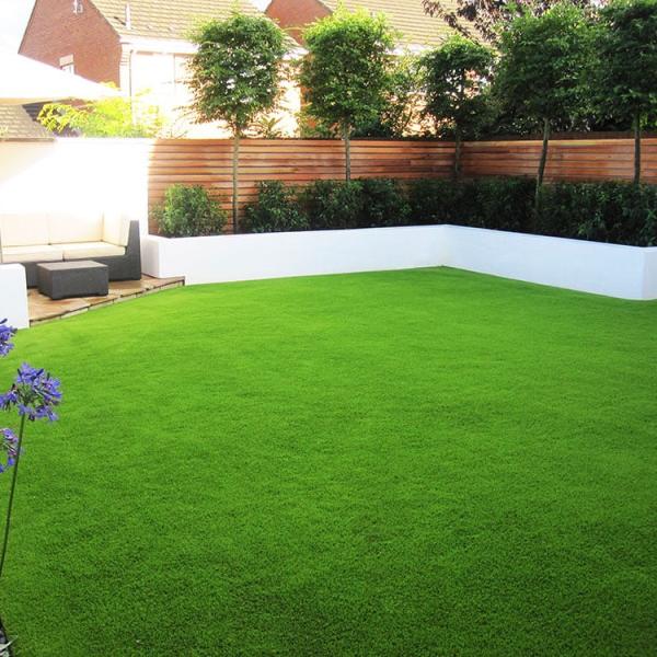 Green Outdoor Artificial Grass Carpet Residential Environmantally Decoration