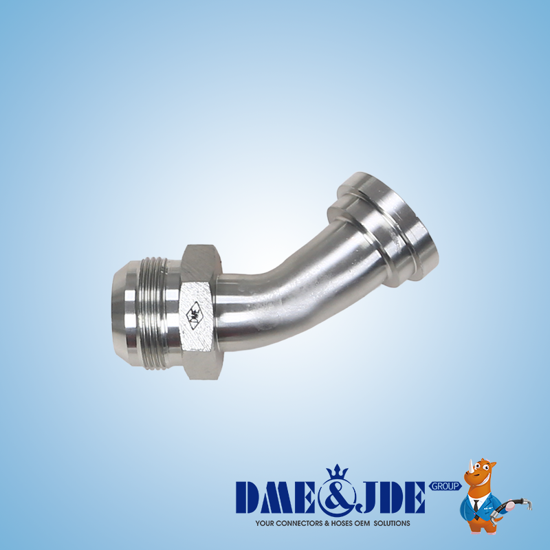 DAJCM4334 45° Forged Elbows JIC Male 74° Hydraulic Flange