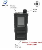Detector de señales de radar de banda de 300MHz-6GHz portátil con GPS y batería de repuesto con interruptor de teléfono de alta potencia