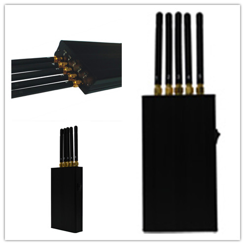 2200mhz 30dbm Cell Phone Signal Jammer For Schools With 5 Band , Portable