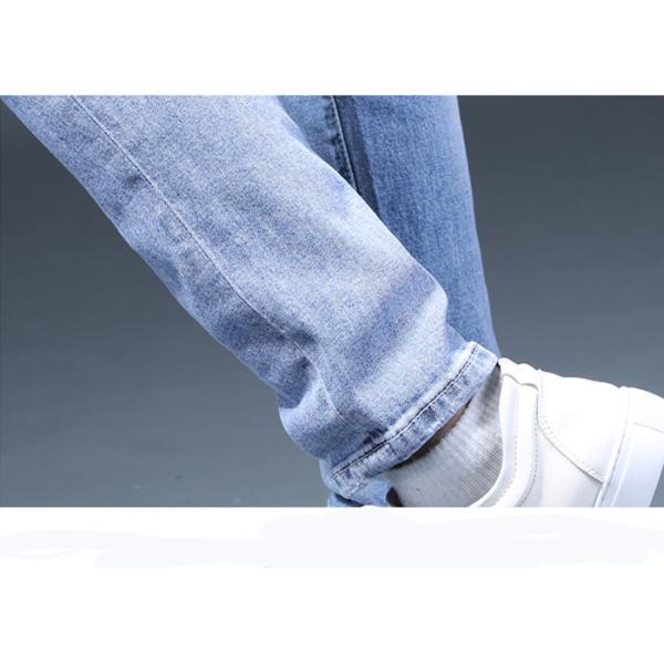 Customise Woven Autumn Mens Denim Jacket And Jeans Pants Mens Blasting On Legs