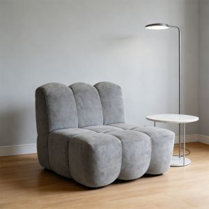 Vacuum Compressed Upholstered Modular Single Seat Fabric Compression Sofa Large Villa Apartment Living Room