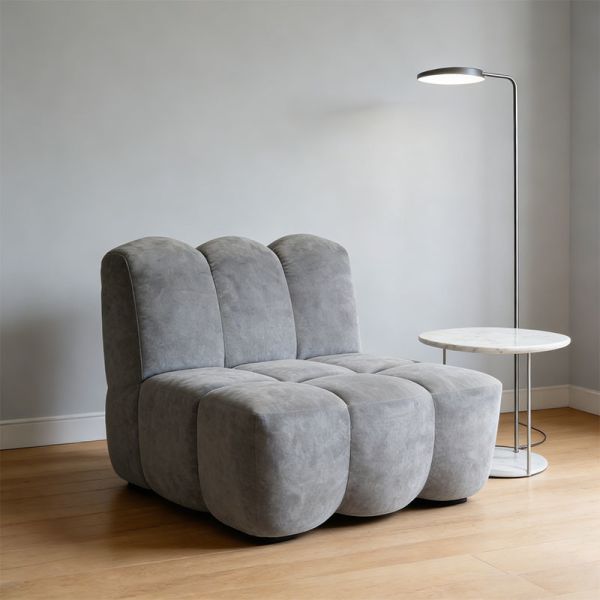 Vacuum Compressed Upholstered Modular Single Seat Fabric Compression Sofa Large Villa Apartment Living Room