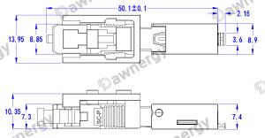 El tipo de fibra de conector rápido DA-PFC-50K SM G652D/G657A1/G657A2
