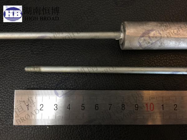 Rodas de ânodo de magnésio extrudido para aquecedores de água quente M6 20x250 AZ31B Rodas de magnésio