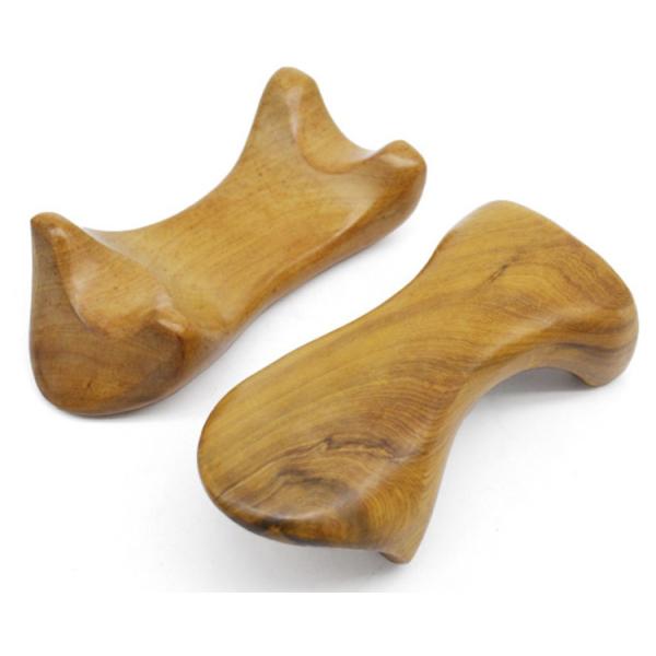 Face Neck Back Shoulder Waist Buttock Handle-Held Fragrant Gua Sha Wood Body Massage Tool