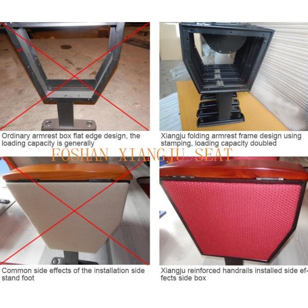 Plywood auditorium seating with writing pad fabric flame retardant for conference room