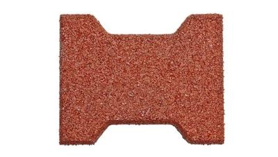 200*160mm Rubber Paving Blocks Dog Bone Shape Rubber Paver Tiles Green
