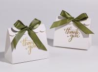 Dark Green Gold Foil Paper Favor Boxes Wedding Candy Gift Bags For Party Birthday And Thank You Gifts