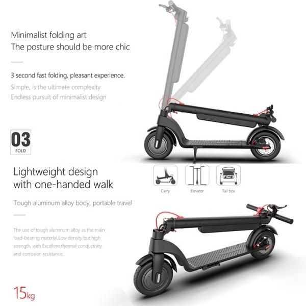 Voltage 36V Category Two-wheel Scooter X8 10inch 10Ah 36V 350W Folding Electric Scooter EU/US Warehouse
