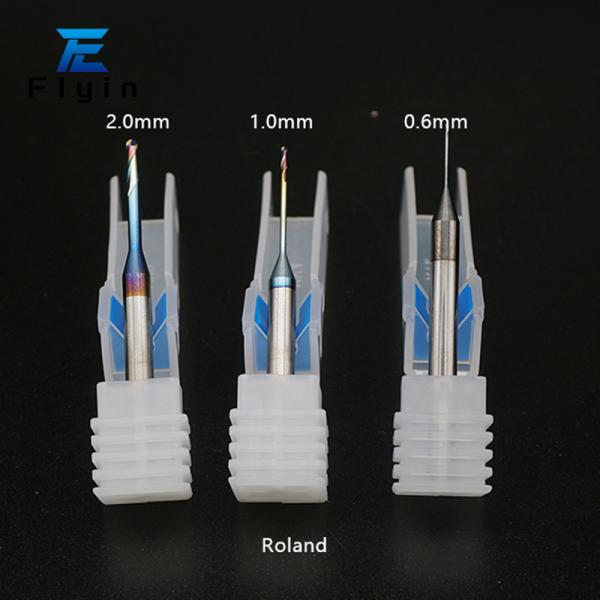 Roland Diamond Coated Dual Flute Dental Milling Burs For Zirconia PMMA Wax Wet Dry HP Shank