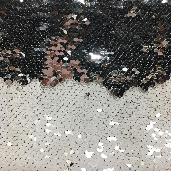 Ткань Секин яркого блеска масштаба рыб, скатерть Реверсибле ткани платья Секин