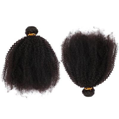 Do Virgin brasileiro perverso do cabelo encaracolado do Afro o cabelo humano empacota a cor preta natural nenhum emaranhado