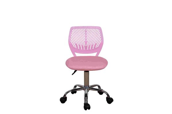 Fabric Seat Armless Office Chairs Mid Back ,  Adjustable Height Kids Computer Chair