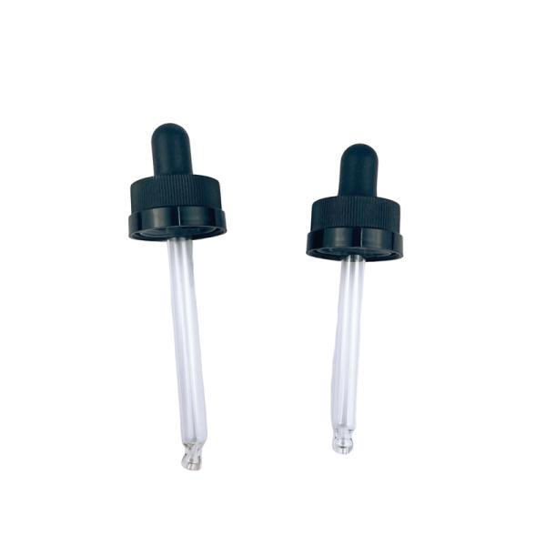 Custom Made Empty Dropper Bottles Cosmetic Essential Oil 18/410 Plastic Silicone