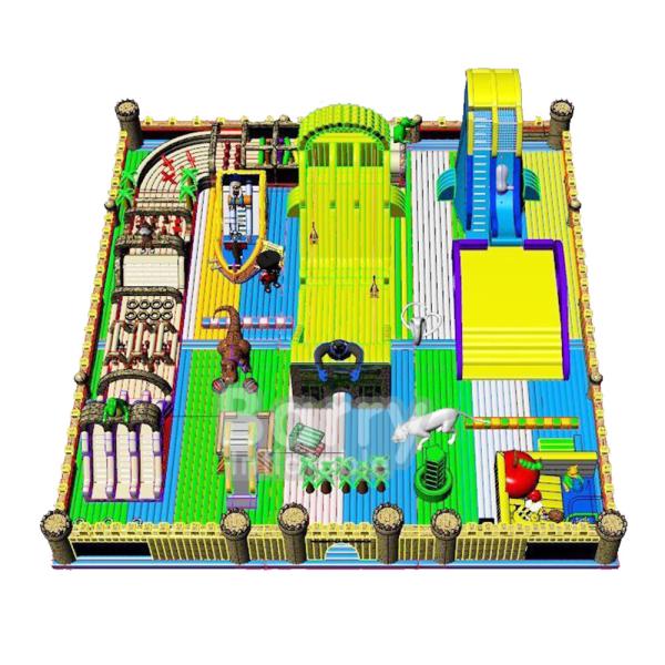 1600㎡ World'S Largest Inflatable Theme Park Indoor Dinosaurs Outdoor Big Bounce With Sport Game