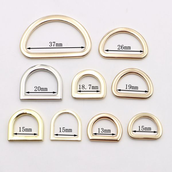 21mm Webbing D Ring Gold Plated Dog Harness D Ring Triangle