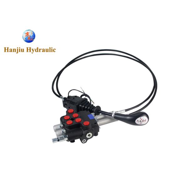 2 Spools 80 Liters 250 Bar Monoblock Control Valve Cable Joystick With Button For Tractor Hydraulic Valve