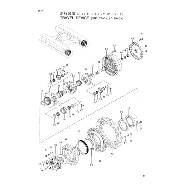 9149237 9155748 Travel Gear Box EX300-5 EX350-5 Hitachi Excavator Final Drive