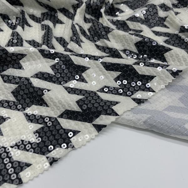 Garment Weave Waterproof Sequins Embroidery Fabric M13-010