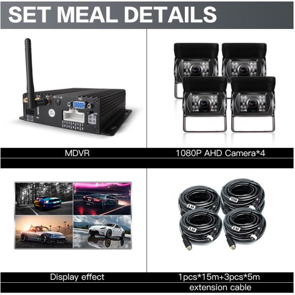High Performance Vehicle Dvr System Remote Control With 1080P Resolution Real Time