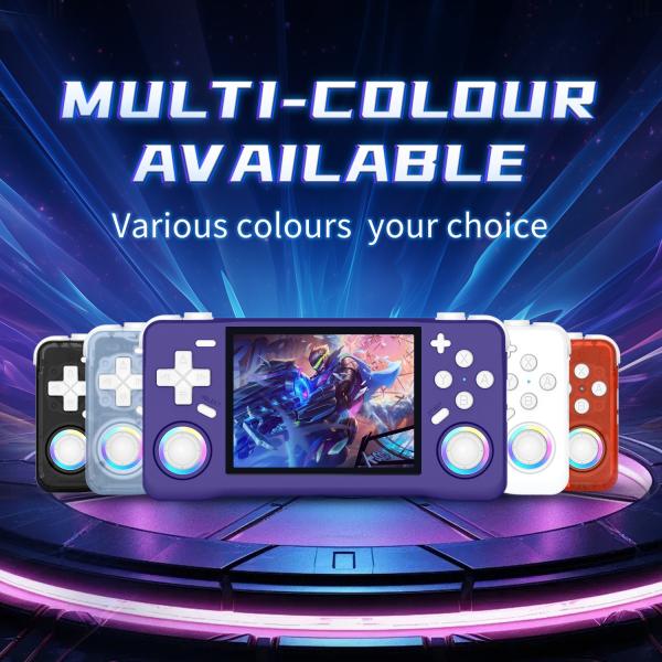 Console de jeu vidéo portable rétro XF35H, écran IPS 3,5 pouces, batterie lithium-polymère 4000mAh, 64 Go/128 Go de jeux intégrés