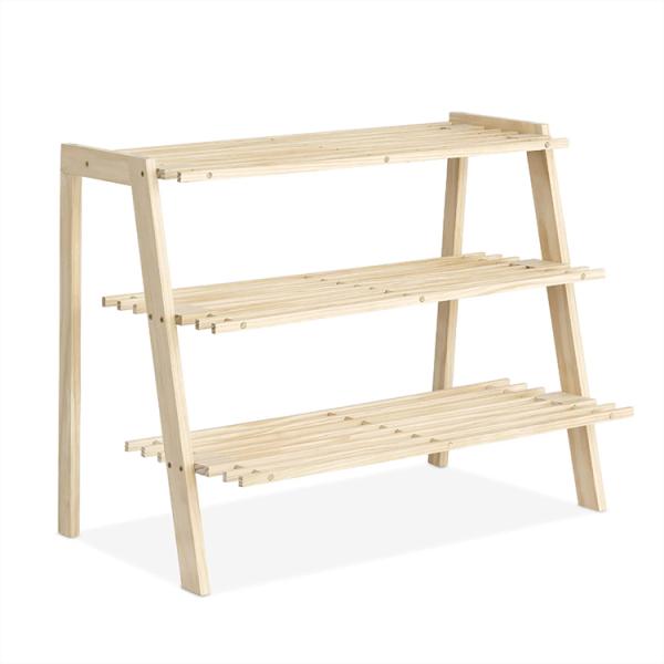 66x45x63 см твердый 3-уровневый деревянный стойка для обуви