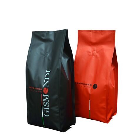 Flat Bottom Gusset Custom Printed Aluminum Foil Coffee Bean Bags Wholesale
