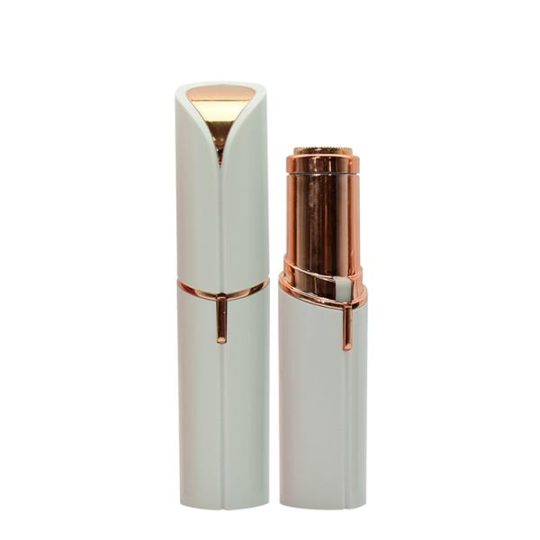 Rechargeable Mini Painless Face Hair Remover Gold Plated Lipstick Shaped
