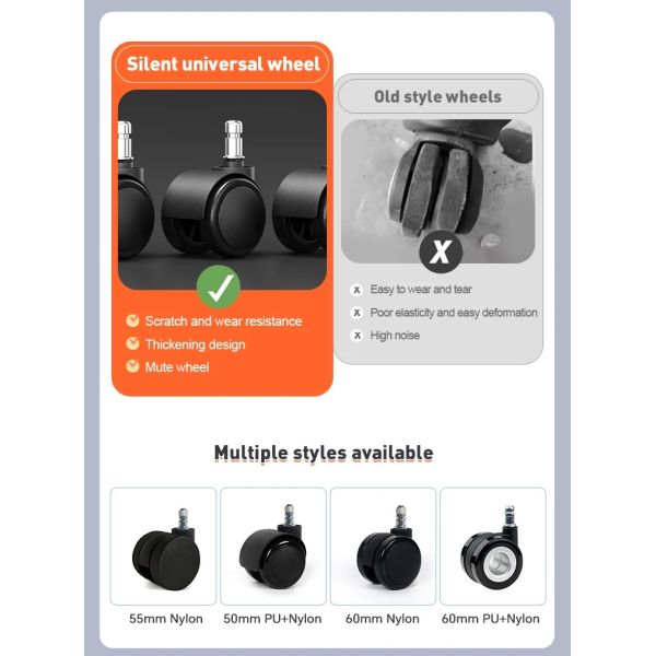 Aluminium Ergonomic Footrest Office Chair With 5D Linkage Armrest