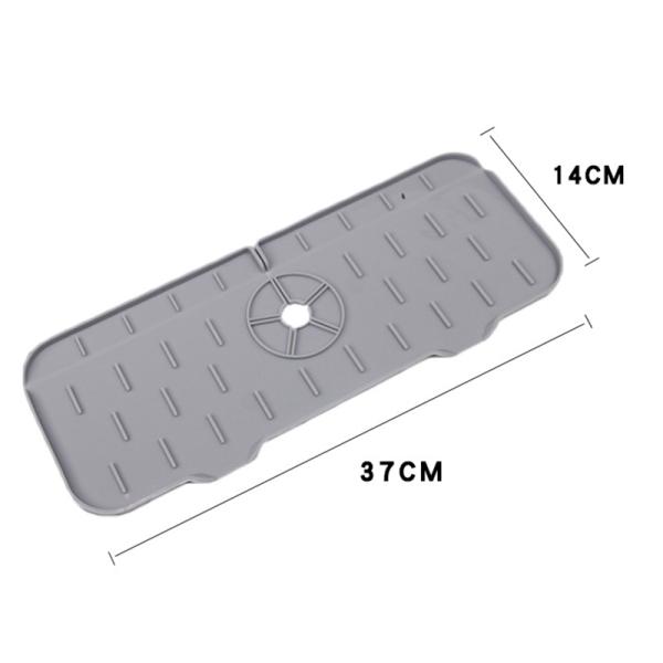 Home Kitchen Tableware Black Silicone Sink Splash Guard with Water Absorbent Design